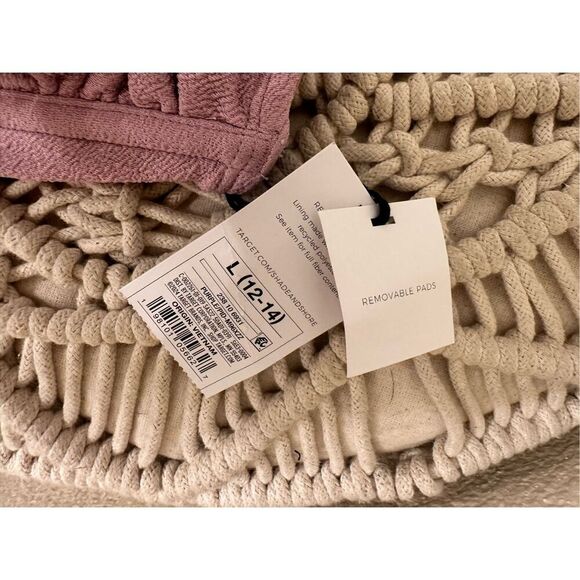 Shade and Shore Purple Bandeau Bikini Top With Optional Straps Size Large - Picture 2 of 3